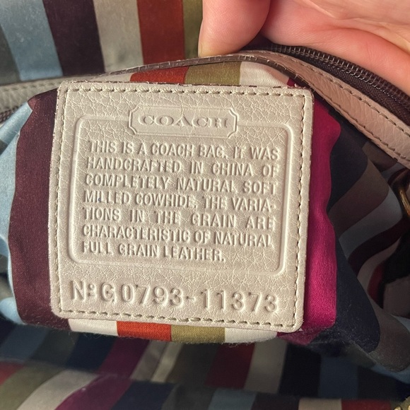 COACH Vintage Legacy Thompson Parchment Satchel Pebbled Leather - Picture 3 of 11